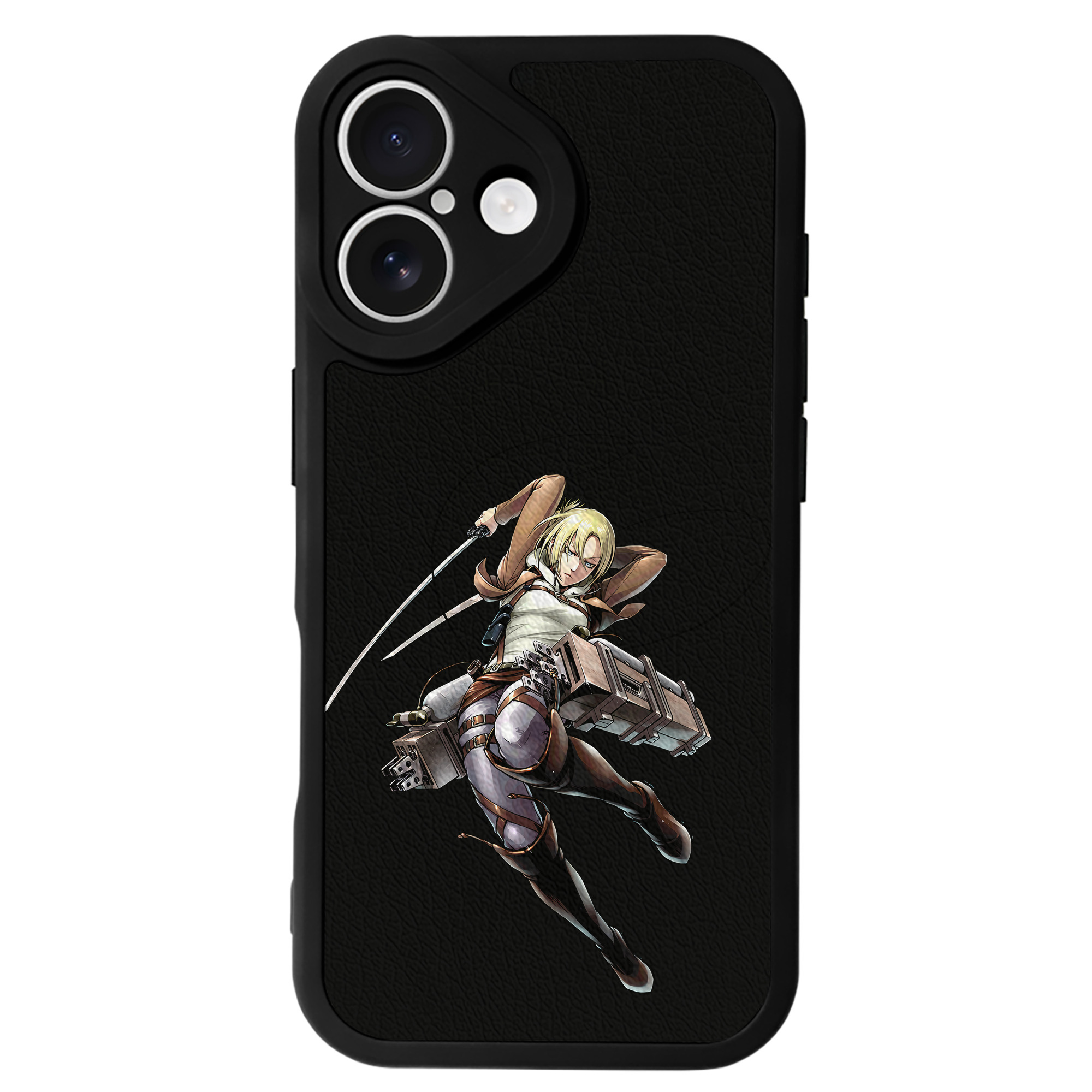 （画像用） 進撃の巨人 アニ・レオンハート Attack on Titan Annie Leonhart 【iPhone 16シリーズ対応】シリコンスマホケース（レザー調） 材質：シリコン